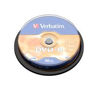 DVD-R Verbatim Matt Silver 4,7GB 16x 10 Pezzi DVD-R Verbatim Matt Silver 4,7GB 16x 10 Pezzi