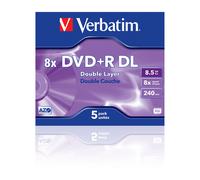 DVD+R Verbatim 8x D/L 5pk JC - 43541
