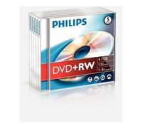 Philips Dvd+rw 4.7gb 4x Jc 5 Units One Size