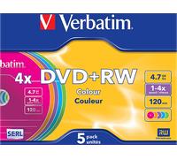 DVD-RW VERBATIM custodia 5-ER CASE, 4x, Custodia OPP Slim