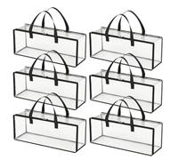 DVD Storage Bags | 6-Piece Stackable Transparent Organizers | DVD Storage
