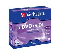 DVD Verbatim VB-DPD55JC 8,5 GB 8x Doppio Strato 5 pezzi Jewel Case