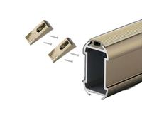 dvegGEE Asta appendiabiti, aste for armadio for appendere i vestiti for armadi lunghi 10-59 pollici, asta for barra armadio con montaggio laterale(17in/43.18cm)