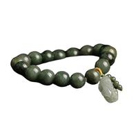 dvegGEE Bracciale in giada Feng Shui Wealth Bracciale 7A Fei Cui Jade Bangle Verde Cristallo Bracciali