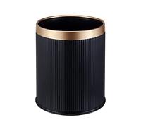 dvegGEE Pattumiera, cestino for la carta semplice, doppio coperchio, di grandi dimensioni, for interni, stile Phnom Penh(Black,15l)