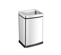 dvegGEE Pattumiera, cestino for la carta straccia in acciaio inossidabile for cucina, bagno e ufficio, for uso domestico o in ufficio(White 15L)
