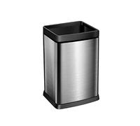 dvegGEE Pattumiera, cestino for la carta straccia in acciaio inossidabile for cucina, bagno e ufficio, for uso domestico o in ufficio(Silver 12L)