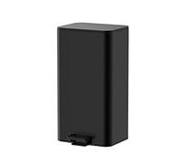 dvegGEE Pattumiera, cestino for la carta straccia in acciaio inossidabile for soggiorno, camera da letto, ufficio, con coperchio(Black,15l)