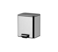 dvegGEE Pattumiera, cestino for la carta straccia in acciaio inossidabile for soggiorno, camera da letto, ufficio, con coperchio(Silver,8l)