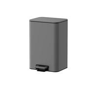 dvegGEE Pattumiera, cestino for la carta straccia in acciaio inossidabile for soggiorno, camera da letto, ufficio, con coperchio(Gris,12l)