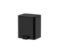 dvegGEE Pattumiera, cestino for la carta straccia in acciaio inossidabile for soggiorno, camera da letto, ufficio, con coperchio(Black,8l)