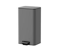 dvegGEE Pattumiera, cestino for la carta straccia in acciaio inossidabile for soggiorno, camera da letto, ufficio, con coperchio(Gris,15l)