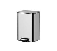 dvegGEE Pattumiera, cestino for la carta straccia in acciaio inossidabile for soggiorno, camera da letto, ufficio, con coperchio(Silver,12l)