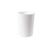 dvegGEE Pattumiera, cestino rotondo for camera da letto, cucina, soggiorno, cestino for la carta multicolore scoperto(White,M)