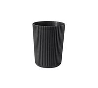 dvegGEE Pattumiera, cestino rotondo for camera da letto, cucina, soggiorno, cestino for la carta multicolore scoperto(Black,M)