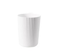 dvegGEE Pattumiera, cestino rotondo for camera da letto, cucina, soggiorno, cestino for la carta multicolore scoperto(White,L)