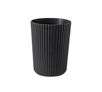 dvegGEE Pattumiera, cestino rotondo for camera da letto, cucina, soggiorno, cestino for la carta multicolore scoperto(Black,L)
