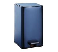 dvegGEE Pattumiera con pedale quadrato in acciaio inox con coperchio, Pattumiera con chiusura ammortizzata(Blue)