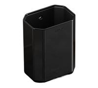 dvegGEE Pattumiera ottagonale in metallo con rivestimento interno, sottile pattumiera in acciaio inossidabile spazzolato(Black,10 L)