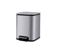dvegGEE Pattumiera, pattumiera for cucina in acciaio inossidabile for uso domestico, con pedale, con coperchio, grande capacità(Silver,8 L)