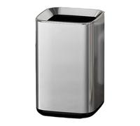 dvegGEE Pattumiera quadrata in acciaio inossidabile con cestino interno rimovibile, pattumiera in metallo con apertura superiore(Silver,10L)