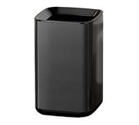 dvegGEE Pattumiera quadrata in acciaio inossidabile con cestino interno rimovibile, pattumiera in metallo con apertura superiore(Black,9L)