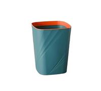 dvegGEE Pattumiera quadrata in plastica senza coperchio con anello di pressione, cestino for rifiuti for casa, cucina e ufficio(Green,L)