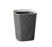 dvegGEE Pattumiera quadrata in plastica senza coperchio con anello di pressione, cestino for rifiuti for casa, cucina e ufficio(Black,L)