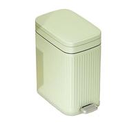 dvegGEE Pattumiera rettangolare con pedale, pattumiera vintage in stile romano con goffratura, for uso domestico o in ufficio(Green,S)