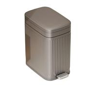 dvegGEE Pattumiera rettangolare con pedale, pattumiera vintage in stile romano con goffratura, for uso domestico o in ufficio(Gris,S)