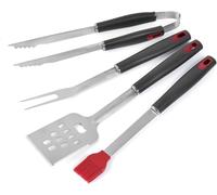 dvegGEE Regali for Uomo, 4 Pezzi di Accessori for Barbecue in Acciaio Inossidabile con Manico, for casa e Viaggi