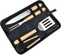 dvegGEE Regali for Uomo, 4 Pezzi di Accessori for Barbecue in Acciaio Inossidabile con Utensili for grigliate