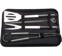 dvegGEE Regali for Uomo, 7 Pezzi di Accessori for Barbecue in Acciaio Inossidabile con Borsa for Il Trasporto, Set di Utensili for Barbecue