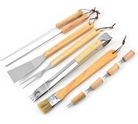 dvegGEE Regali for Uomo, Set di Utensili for Barbecue da Esterno, in Acciaio Inox, Accessori for Barbecue Resistenti.