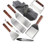 dvegGEE Regali for Uomo, Set di Utensili for Barbecue, Set di Accessori for Piastra, 8 Pezzi for Interni ed Esterni