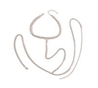 DVERFSWEV-GH Gioielli di Lusso for Il Corpo - Le Catene for Il Corpo Possono Essere sovrapposte e abbinate, Gioielli for Bikini Perfetti Come Regalo for lei(White)