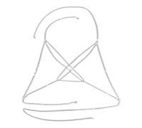 DVERFSWEV-GH Gioielli di Lusso for Il Corpo - Le Catene for Il Corpo Possono Essere sovrapposte e abbinate, Gioielli for Bikini Perfetti Come Regalo for lei(Silver)