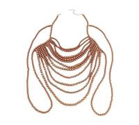 DVERFSWEV-GH Gioielli di Lusso for Il Corpo - Le Catene for Il Corpo Possono Essere sovrapposte e abbinate, Gioielli for Bikini Perfetti Come Regalo for lei(Brown)