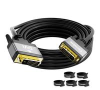 DVI-D - Cavo Dual Link da maschio a maschio, placcato oro, 1080P, con rivestimento in alluminio, 1080P, per PC, desktop, monitor, proiettore, videogiochi, HDTV, DVD, colore: nero