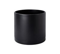 D'vine Dev, Vaso in plastica da 20,3 cm, con foro di drenaggio e piattino senza saldature, colore nero, 74-X-B-1