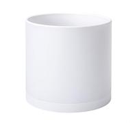 D'vine Dev, Vaso in plastica da 30,5 cm, con foro di drenaggio e piattino senza saldature, colore bianco, 74-X-A-3