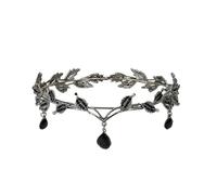 DVMSIEF Copricapo Elfo Corona foglie Waterdrop Tiara Accessori da sposa Ladies Strass artificiali Party Princess Elf(5)