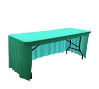 DVMSIEF Gonna da Tavolo Tovaglia Elasticizzata in Spandex 6FT 8FT Elastica for Banchetti in Hotel Decorazioni for la tavola della Festa Nuziale Gonna da Tavolo Bianca(Mint Green,4FT-120x58x58cm)