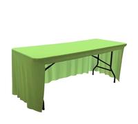 DVMSIEF Gonna da Tavolo Tovaglia Elasticizzata in Spandex 6FT 8FT Elastica for Banchetti in Hotel Decorazioni for la tavola della Festa Nuziale Gonna da Tavolo Bianca(GREEN02,6FT-183x76x76cm)