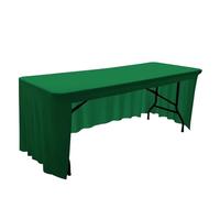 DVMSIEF Gonna da Tavolo Tovaglia Elasticizzata in Spandex 6FT 8FT Elastica for Banchetti in Hotel Decorazioni for la tavola della Festa Nuziale Gonna da Tavolo Bianca(Green,5FT-152x76x76cm)