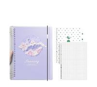 DVMSIEF Quaderno Ad Anelli Notebook Libro a fogli mobili rimovibile Semplice quaderno a griglia B5 Quaderno letterario retrò Cancelleria for ufficio(G grid)