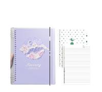 DVMSIEF Quaderno Ad Anelli Notebook Libro a fogli mobili rimovibile Semplice quaderno a griglia B5 Quaderno letterario retrò Cancelleria for ufficio(E horizontal line)