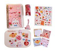 DVMSIEF Quaderno Ad Anelli Quaderno con raccoglitore a spirale, griglia, linee orizzontali, nucleo interno, agenda estetica, organizer, diari for quaderni(Flower Rabbit2)