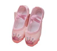 DVMSIEF Scarpette Danza Classica Bambina Scarpa da Ballo for Bambini Suola Morbida Pratica Ricamo in Raso Balletto Corpo Yoga Ragazza Scarpe Ginnastica Indoor(Elizabeth Flesh,23)