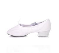DVMSIEF Scarpette Danza Classica Bambina Scarpe da Ballo Donna Danza Classica for Ragazze Suola Morbida Tacchi Bassi Pantofole for Bambini Ginnastica Latine for Rosa Nere Rosse(White,3)